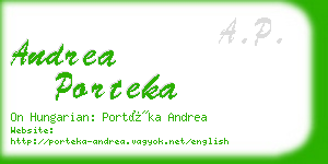 andrea porteka business card